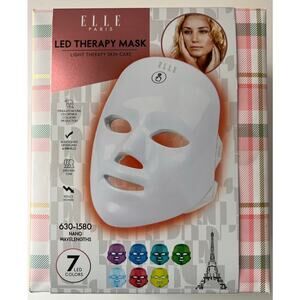 ~New in Box~ ELLE Paris LED Light Therapy Skin Care Mask 7 LED Colors UV Free